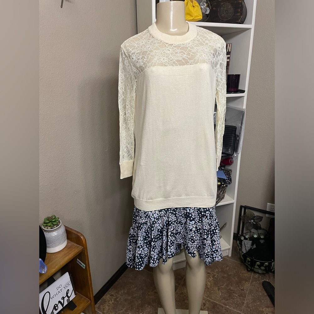 🔥Very nice Fray I.D. Sweater with lace arms and top size F